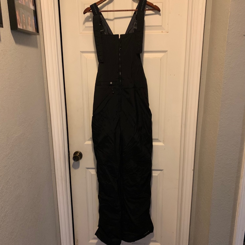 Polar Edge Snow Bib Overalls Mens L Black Silver Series Water Resistant Ski Pant